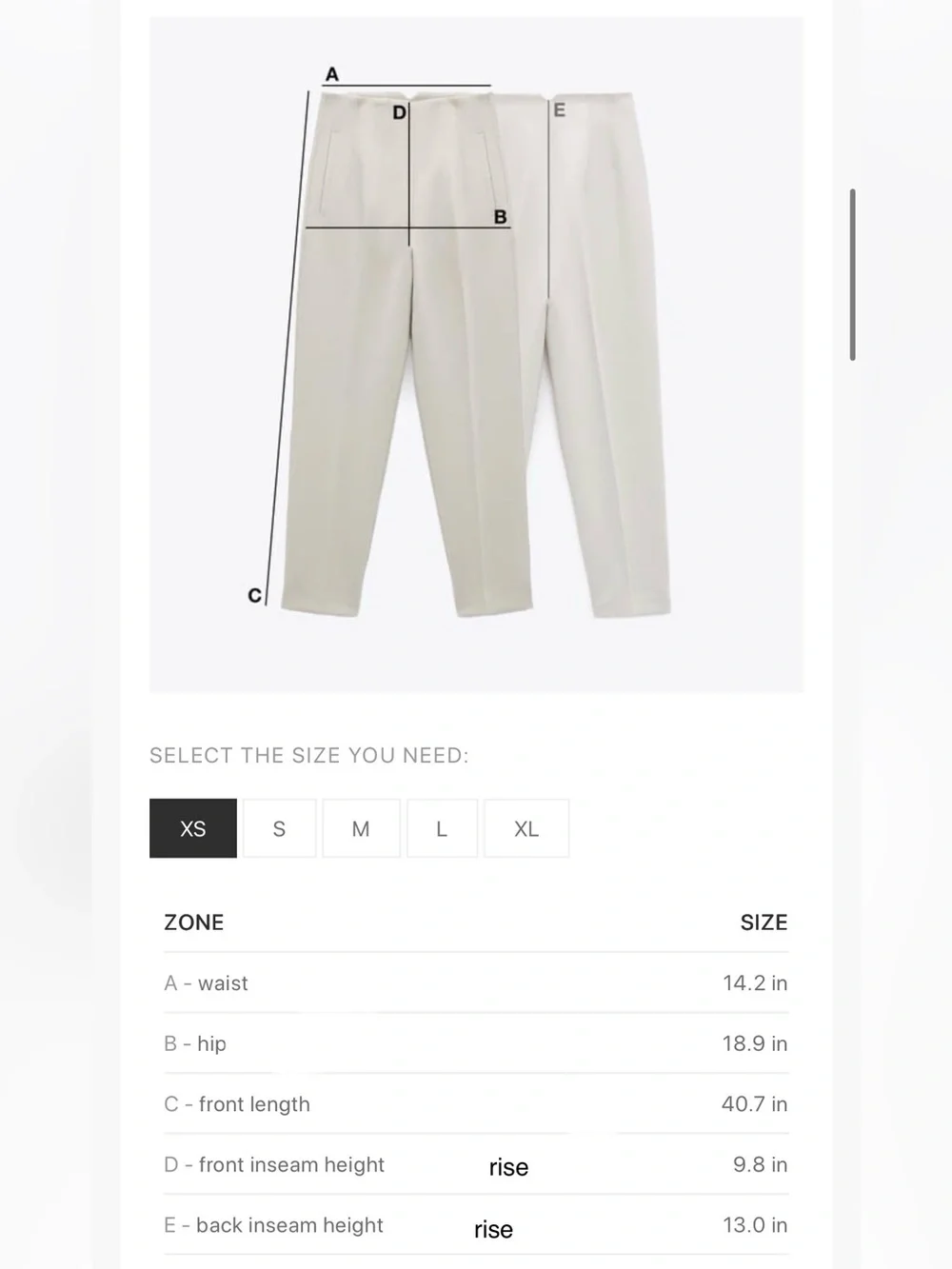 ZARA linen blend straight-leg trousers